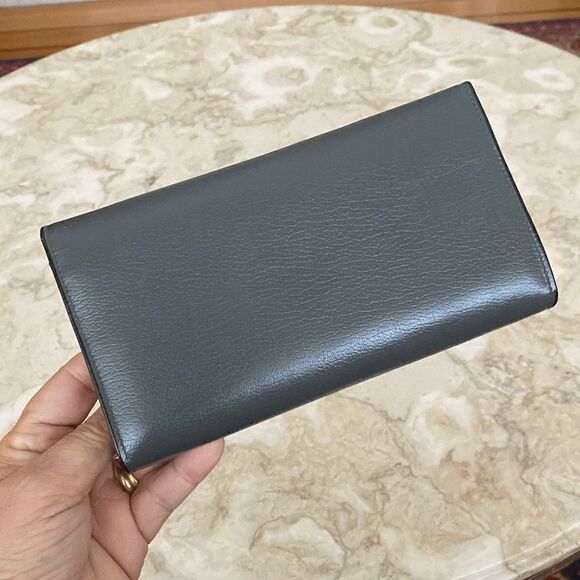 New Old Stock Buxton Lady Madison Long Wallet Grey Leather - Picture 2 of 14